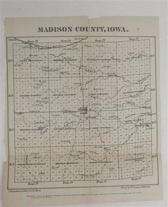 (IOWA.) Davies, J.J. History and Business Directory of Madison County, Iowa.